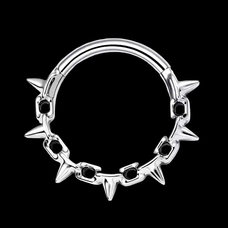 Thorn septum piercing