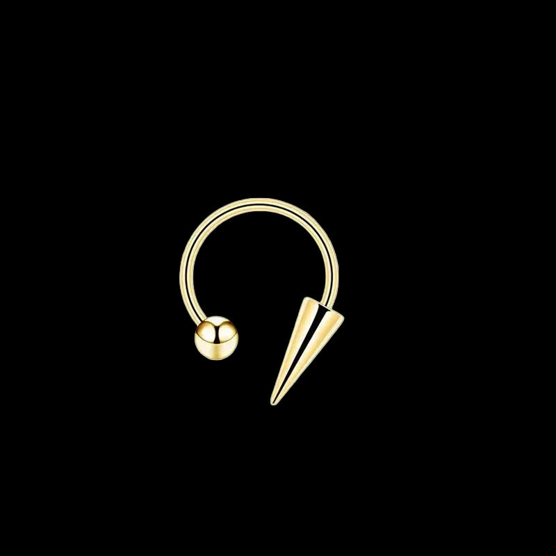 Single spike nose piercing