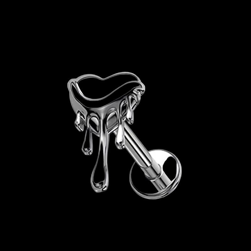 G23 Titanium Alloy Mangxing Lip Nails Ear Nails Ear Bone Nails Jewelry Zircon Internal Spiral Body Piercing Jewelry