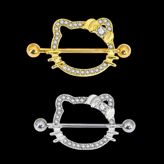 Hello kitty nipple piercings