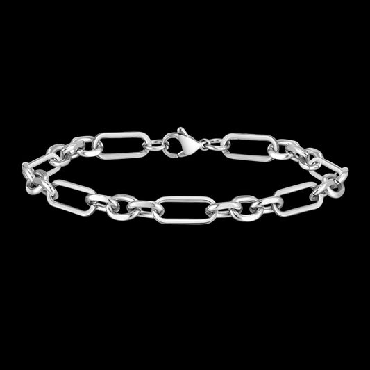 Support Customized New Classic Punk Style Wear Resistant Waterproof Unisex Wrap Bracelet Stainless Steel Silver-Plated Material